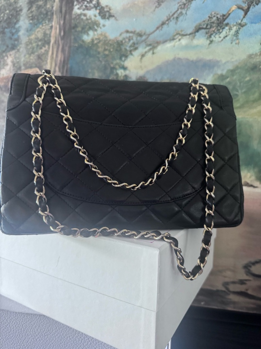 CHANEL Black Quilted Leather Shoulder Bag with Gold Hardware - Picture 3 of 12